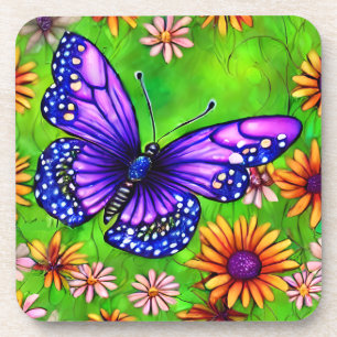 Dessous-de-verre Belle prairie à papillon pourpre
