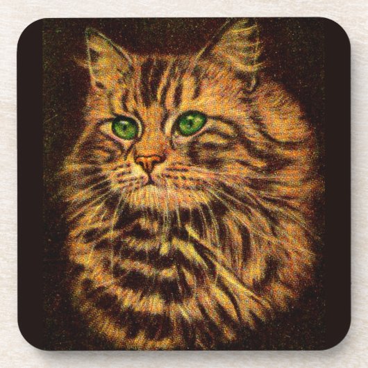 Dessous-de-verre belle tabby à cheveux longs (Devant)