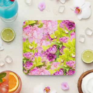 Dessous-de-verre Belles Pivoines Et Orchidées