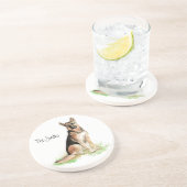 Dessous de verre berger allemand personnalisé (Côté)