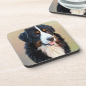 Dessous-de-verre Bernese Mountain Dog Portrait (Côté gauche)