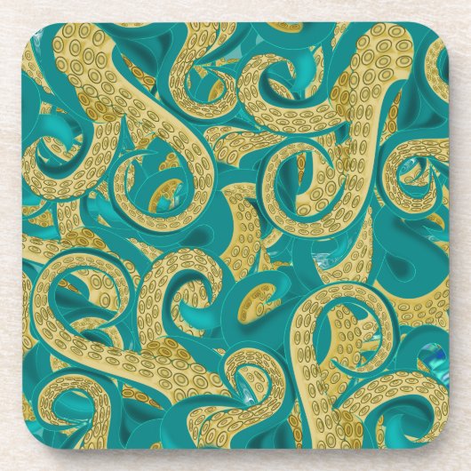 Dessous-de-verre Beverage Octopus Coaster Moderne (Devant)