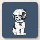 Dessous-de-verre Bichon Frise (Devant)