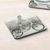 Dessous-de-verre Bicyclette d'équitation de fille (Côté gauche)