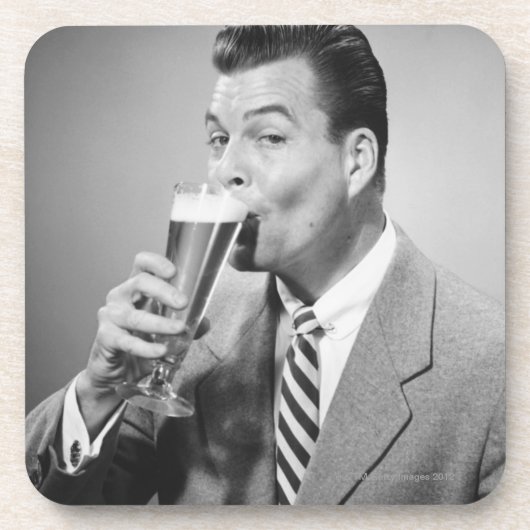 Dessous-de-verre Bière potable d'homme d'affaires (Devant)