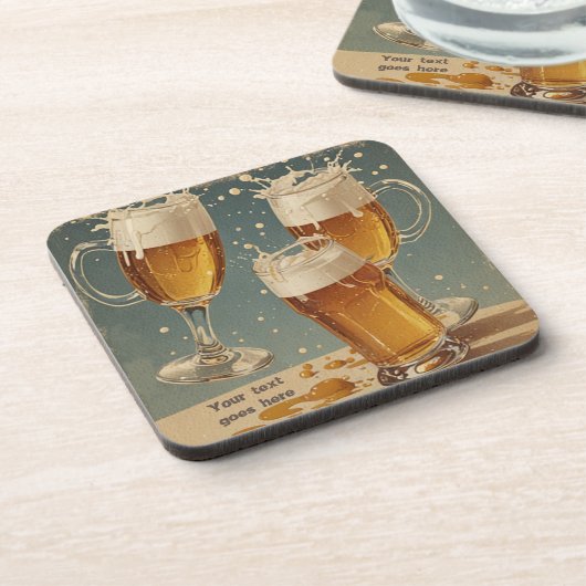 Dessous-de-verre Bières vintages modifiables (Côté gauche)