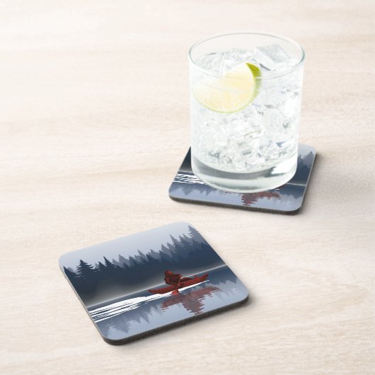 Dessous-de-verre Bigfoot Lake Canoe Wilderness Pine Forest Camp (Côté Droit)