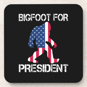Dessous-de-verre Bigfoot pour président drôle Bigfoot