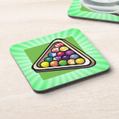 Dessous-de-verre Billard vert ; piscine (Côté gauche)