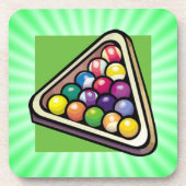 Dessous-de-verre Billard vert ; piscine (Devant)