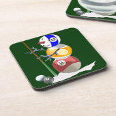 Dessous-de-verre Billiard Ball Snowman (Côté gauche)