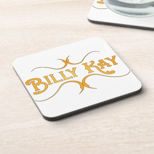 Dessous-de-verre Billy Kay Yellow Logo Beverage Coasters (Côté gauche)