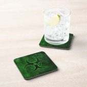 Dessous-de-verre Biohazard Vert & Noir (Côté Droit)