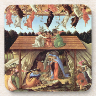 Dessous-de-verre Birth of Christ by Botticelli, Christmas Nativity