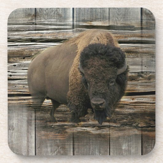 Dessous-de-verre Bison de bois (Devant)