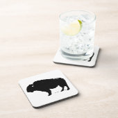 Dessous-de-verre Bison de Buffalo Art noir et blanc (Côté Droit)