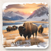 Dessous-de-verre Bison de Yellowstone Beverage Coaster (Devant)