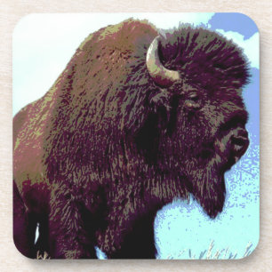 Dessous-de-verre Bison Pop Art