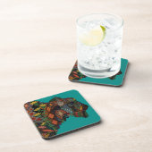 Dessous-de-verre bison turquoise (Côté Droit)