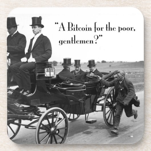 Dessous-de-verre Bitcoin mendiant (Devant)