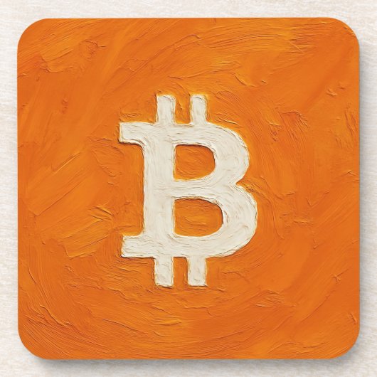 Dessous-de-verre Bitcoin Standard (Huile, Style: 1) (Devant)