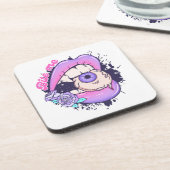 Dessous-de-verre Bite Me Rose Halloween Lièvres (Côté gauche)