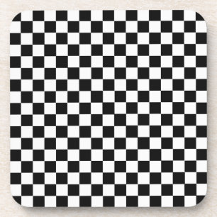 Dessous-de-verre Black And White Classic Checkerboard by STaylor