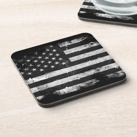 Dessous-de-verre Black and White Grunge (Côté gauche)