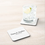 Dessous-de-verre Black and White Party Coasters<br><div class="desc">It's all about the details and this fully customizable coasters that is perfect for any wedding or party.</div>