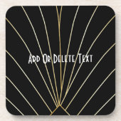 Dessous-de-verre Black Art Deco Design (Devant)