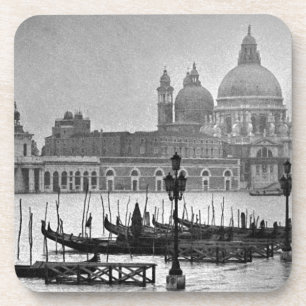 Dessous-de-verre Black Blanc Grand Canal Venise Italie Voyage