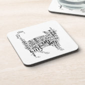 Dessous-de-verre Black Cat design (Côté gauche)