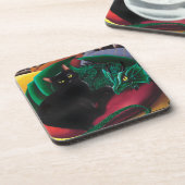 Dessous-de-verre Black Cat et Dragon (Côté gauche)