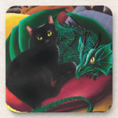 Dessous-de-verre Black Cat et Dragon (Devant)