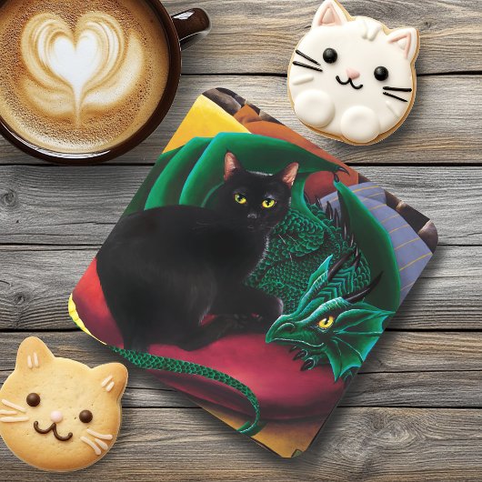 Dessous-de-verre Black Cat et Dragon