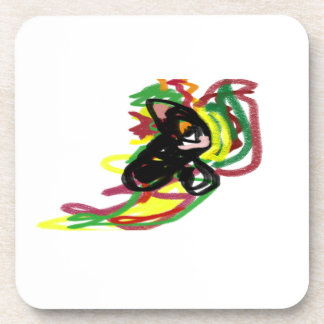 Dessous-de-verre Black Cat jouer automne