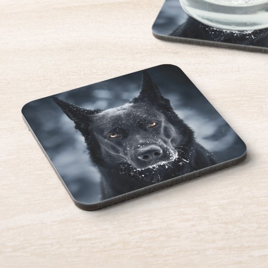 Dessous-de-verre Black German Shepherd (Côté gauche)