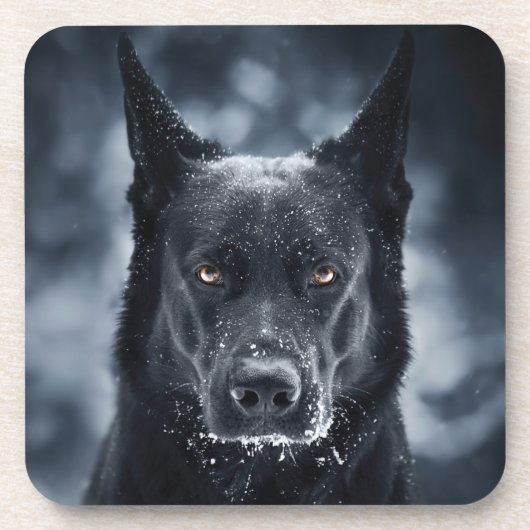 Dessous-de-verre Black German Shepherd (Devant)
