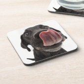 Dessous-de-verre Black Labrador Licking (Côté gauche)
