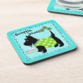 Dessous-de-verre Black Scottie Terrier Chien Aimer Personnalisé Ver (Côté gauche)