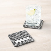 Dessous-de-verre Black Simple Chevron (Côté Droit)