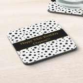 Dessous-de-verre Black Stars Avec Message Anniversaire (Côté gauche)