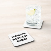 Dessous-de-verre Black Text Meilleurs T-shirts et cadeaux Baba (Côté Droit)