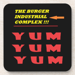 Dessous-de-verre Blague de nourriture amusante sur notre burger trè