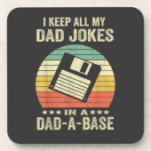 Dessous-de-verre Blagues drôles de papa pour hommes dans dad-a-Base (Devant)
