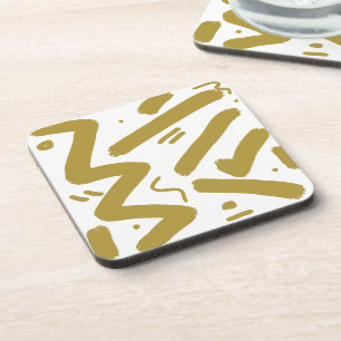 Dessous-de-verre Blanc et or de la tribu