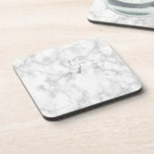 Dessous-de-verre Blanc marbre (Côté gauche)