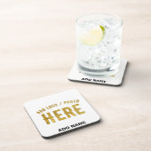 DESSOUS-DE-VERRE BLANC PERSONNALISABLE MODERNE ET DE STYLE, MARQUE (Côté Droit)