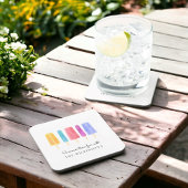 Dessous-de-verre blanc personnalisé moderne simple