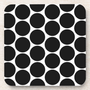 Dessous de verre blancs et blancs noirs de motif
